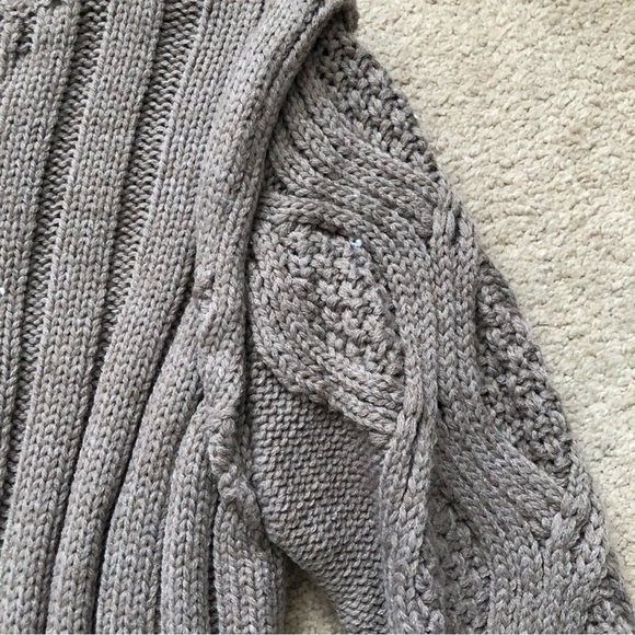 Gray Knit High Neck Sweater - Picture 4 of 6